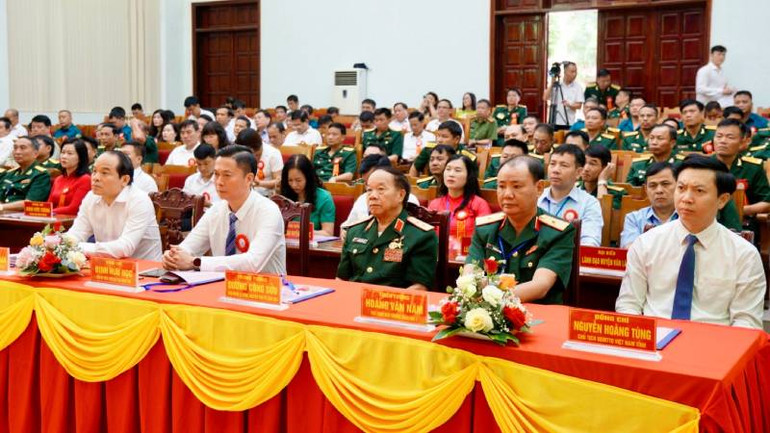 Các đại biểu tham dự Đại hội thi đua quyết thắng của lực lượng vũ trang tỉnh Lạng Sơn.