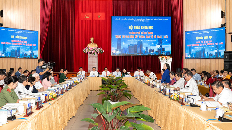 Toàn cảnh buổi hội thảo. (Ảnh: QUỐC THANH)