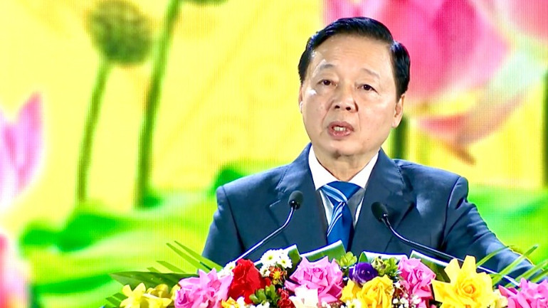 Phó Thủ tướng Chính phủ Trần Hồng Hà phát biểu tại buổi Lễ.