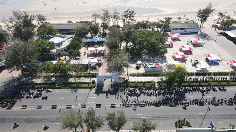 Toàn cảnh khu vực diễn ra sự kiện Honda Biker Rally 2024.