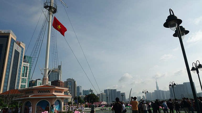 Lễ Thượng cờ tại Cột cờ Thủ Ngữ.