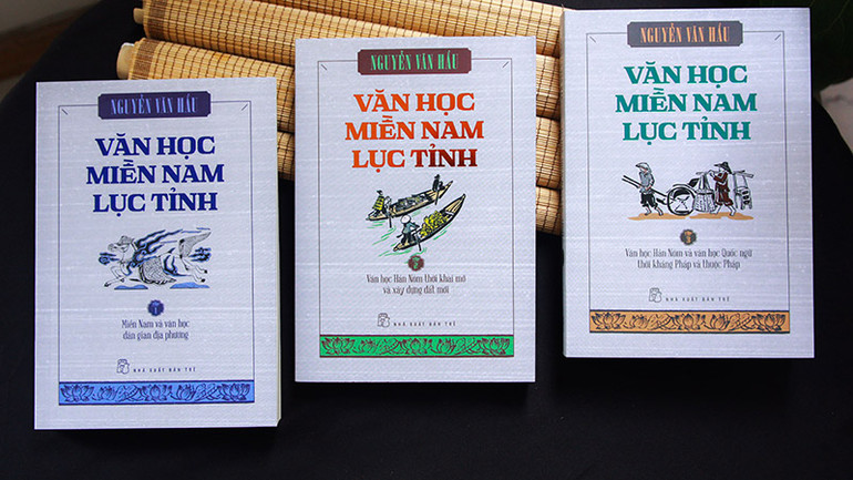 Bìa bộ sách "Văn học miền Nam lục tỉnh" (Nguyễn Văn Hầu). (Ảnh NXB Trẻ). Bìa bộ sách "Văn học miền Nam lục tỉnh" (Nguyễn Văn Hầu). (Ảnh NXB Trẻ).