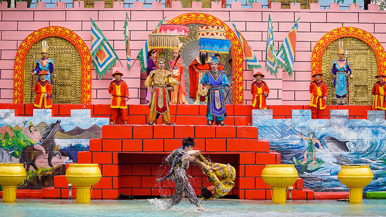 Nhiều chương trình nghệ thuật hấp dẫn trong kỳ nghỉ lễ Giỗ Tổ Hùng Vương tại Suối Tiên. (Ảnh: Suối Tiên).