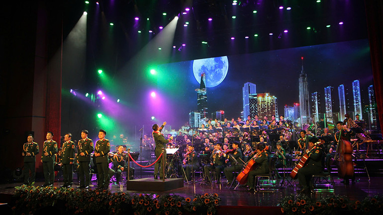 Một tiết mục trong chương trình. (Ảnh: T.T)