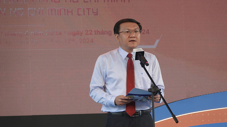 Giám đốc Sở Thông tin và Truyền thông Thành phố Hồ Chí Minh Lâm Đình Thắng phát biểu khai mạc.