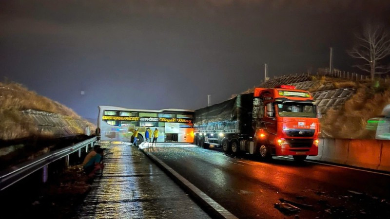 Hiện trường vụ tai nạn.