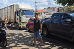 Hiện trường vụ tai nạn.