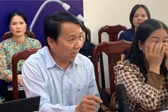 Ông Nguyễn Đăng Giáp, Giám đốc Bệnh viện đa khoa vùng Tây Nguyên thông tin với báo chí khi xảy ra vụ việc.
