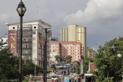 Phía Campuchia được chụp từ trạm kiểm soát biên giới Ban Pakkad ở quận Khlong Yai, tỉnh Chanthaburi, Thái Lan, ngày 16/6/2025. (Ảnh tư liệu: THX/TTXVN)