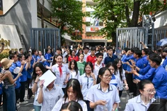Thí sinh tại Kỳ thi tuyển sinh vào lớp 10 Hà Nội năm 2025 (Ảnh: THẾ ĐẠI)