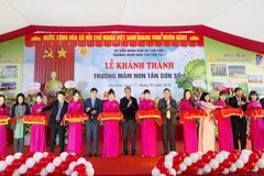 Trường mầm non Tân Sơn số 1-công trình chào mừng Đại hội Đảng toàn quốc lần thứ XIV được khánh thành ngày 17/1/2026.