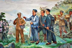 Ngày 28/1/1941, lãnh tụ Nguyễn Ái Quốc và các đồng chí Lê Quảng Ba, Phùng Chí Kiên, Thế An, Đặng Văn Cáp, Hoàng Văn Lộc vượt qua mốc 108 biên giới Việt Nam-Trung Quốc về đến Pác Bó (xã Trường Hà, Hà Quảng, Cao Bằng cũ), một nơi “bí mật” có “hàng rào quần chúng bảo vệ và có đường rút lui”. Nguồn: Bảo tàng Hồ Chí Minh.