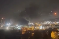 Hiện trường vụ nổ nhìn từ xa. Nguồn: X