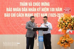 Các cơ quan, đơn vị đến thăm và chúc mừng Báo Nhân Dân nhân kỷ niệm 100 năm Báo chí cách mạng Việt Nam