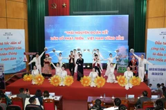 Phần dự thi của đội Thái Nguyên. Ảnh: TRẦN MINH 