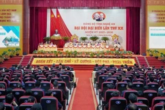 Quang cảnh Đại hội đại biểu Đảng bộ tỉnh Nghệ An lần thứ XX.