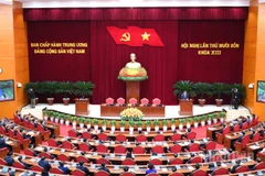 Quang cảnh Hội nghị lần thứ 14 Ban Chấp hành Trung ương Đảng khóa XIII. (Ảnh: ĐĂNG KHOA)