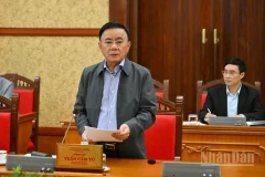 Đồng chí Trần Cẩm Tú, Ủy viên Bộ Chính trị, Thường trực Ban Bí thư. (Ảnh: THỦY NGUYÊN)