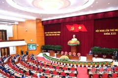 Hội nghị lần thứ 14 Ban Chấp hành Trung ương Đảng khóa XIII. (Ảnh: ĐĂNG KHOA)