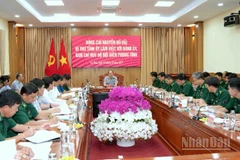 Đoàn công tác của Tỉnh ủy làm việc với Ban Chỉ huy Bộ đội biên phòng Cà Mau. 