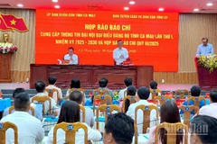 Quang cảnh cuộc họp báo chiều 10/10.