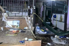 Nhà dân ở ấp Thanh Tùng (xã Thanh Tùng, tỉnh Cà Mau) bị dông lốc làm hư hỏng.