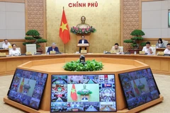 Đầu cầu phiên họp Chính phủ tháng 6/2025 tại Hà Nội. (Ảnh: PV)