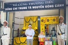 Tang lễ đồng chí Nguyễn Đông Cánh, Công an xã Xuân Lộc được tổ chức tại quê nhà xã Xuân Lộc, tỉnh Đắk Lắk.