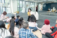 Đọc sách cùng tác giả đem lại những giây phút vui vẻ cho các em nhỏ. (Ảnh NXB Kim Đồng)