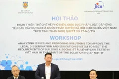 Nhiều hội nghị, hội thảo đã được tổ chức để tiếp tục hoàn thiện thể chế về công tác phổ biến, giáo dục pháp luật.