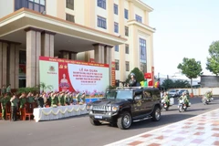 Lực lượng Công an tỉnh Đắk Lắk ra quân thực hiện đợt cao điểm trấn áp tội phạm.