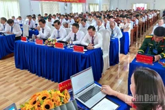 Quang cảnh Đại hội đại biểu lần thứ nhất Đảng bộ xã Ninh Quới, nhiệm kỳ 2025-2030.