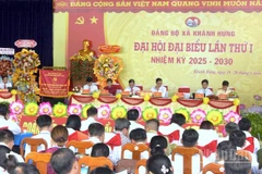 Đại hội đại biểu Đảng bộ xã Khánh Hưng (tỉnh Cà Mau) lần thứ nhất, nhiệm kỳ 2025-2030.