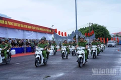 Lực lượng Công an cơ sở Cà Mau tại Ngày hội toàn dân bảo vệ an ninh Tổ quốc.