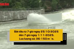 [Video] Hồ Dầu Tiếng điều chỉnh lưu lượng xả lũ từ ngày 25/10