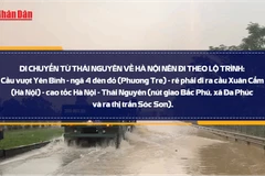 [Video] Hướng dẫn di chuyển tuyến Hà Nội - Thái Nguyên khi cao tốc đang ngập sâu