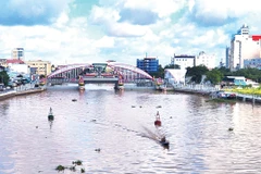 Âu thuyền Cái Khế - một trong những công trình ngăn triều, chống ngập của thành phố Cần Thơ đã phát huy hiệu quả. Ảnh: Phương Bằng