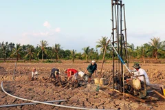 Nhiều giải pháp sống chung với hạn-mặn đã, đang được các địa phương khu vực Đồng bằng sông Cửu Long triển khai. (Ảnh NSNA Nguyễn Thanh Dũng)