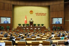 Quang cảnh phiên thảo luận ở hội trường ngày 21/11, tại Kỳ họp thứ 10, Quốc hội khóa XV. (Ảnh: DUY LINH)