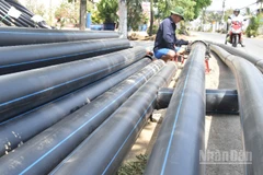 Công ty trách nhiệm hữu hạn một thành viên cấp nước Tiền Giang nâng cấp tuyến cống phục vụ nước cho người dân xã Gia Thuận (tỉnh Đồng Tháp).