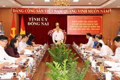 Quang cảnh buổi làm việc của Đoàn công tác Trung ương với Tỉnh ủy Đồng Nai.