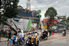 Hiện trường sự cố được cho là mất an toàn trong quá trình tháo dỡ rạp Thanh Bình.