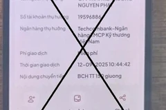 Đối tượng cung cấp giả mạo đã chuyển khoản thanh toán để lừa tiền bà H.