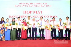 Phó Bí thư Đảng ủy Ủy ban nhân dân tỉnh Đồng Nai Phạm Thúy Luân trao khen thưởng.