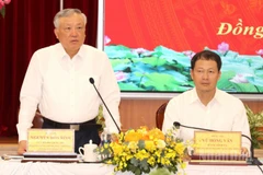 Phó Thủ tướng Thường trực Chính phủ Nguyễn Hòa Binh phát biểu tại buổi làm việc.