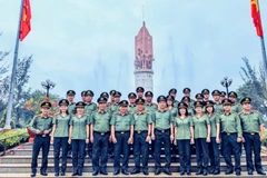 Cán bộ, chiến sĩ Phòng An ninh nội địa, Công an tỉnh Đồng Nai về nguồn tại Căn cứ Ban An ninh Trung ương Cục miền Nam - tỉnh Tây Ninh. 
