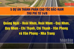[Video] 5 cao tốc từ Quảng Ngãi đến Nha Trang thu phí từ 14/8