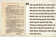 Ngày 18/8/1945, Chủ tịch Hồ Chí Minh gửi thư kêu gọi đồng bào cả nước đứng lên Tổng khởi nghĩa