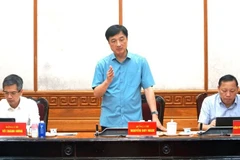Đồng chí Nguyễn Duy Ngọc, Ủy viên Bộ Chính trị, Bí thư Trung ương Đảng, Chủ nhiệm Ủy ban Kiểm tra Trung ương, Phó Trưởng Ban Chỉ đạo phát biểu chỉ đạo tại Cuộc họp. (Ảnh: dangcongsan.org.vn)