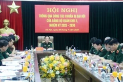 Thượng tướng Trịnh Văn Quyết chủ trì hội nghị thông qua công tác chuẩn bị Đại hội của Đảng bộ Quân khu 2 nhiệm kỳ 2025-2030. Ảnh: qdnd.vn